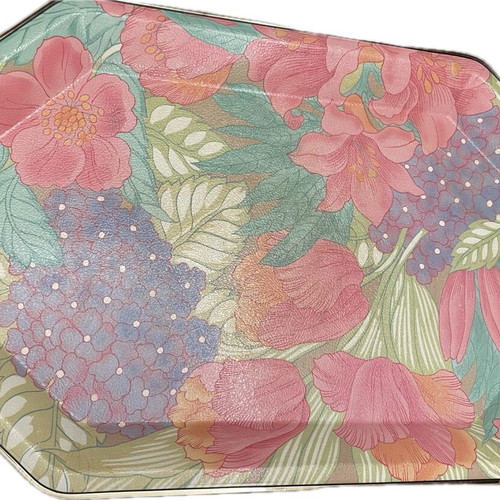 Vintage floral serving tray new