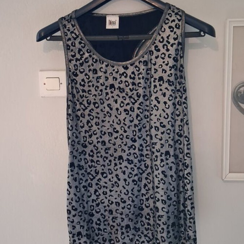 Animal Print Shirt Dina silver medium like new