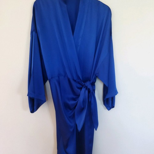 Satin dress like new, blue, size L