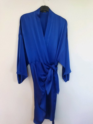 Satin dress like new, blue, size L