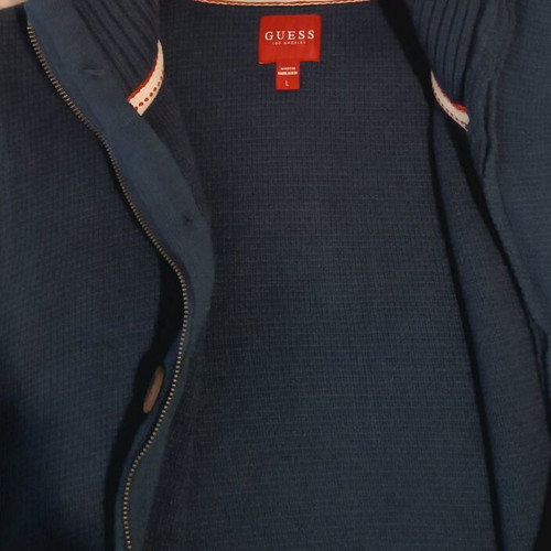 Guess knitted cardigan size Large like new, grey and blue