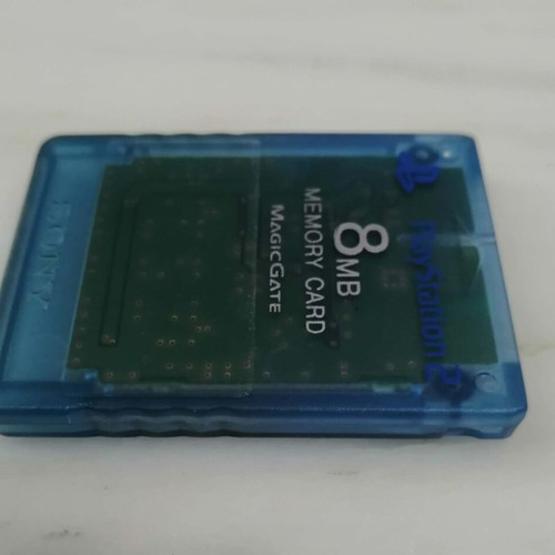 Sony PlayStation 2 Memory Card, genuine, translucent blue (Island Blue)