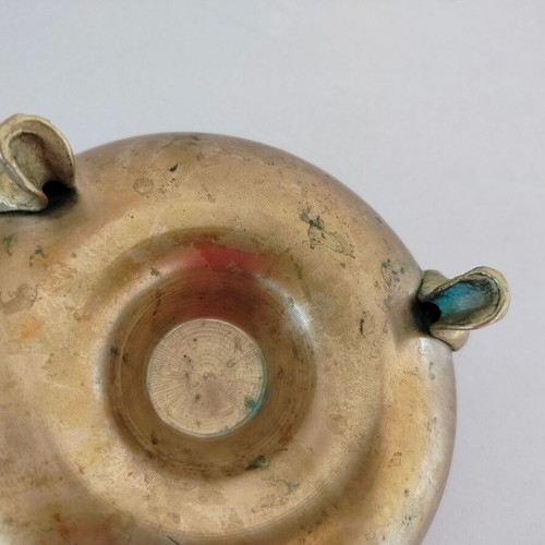 Metal incense burner used with decorative elements from the Chinese zodiac