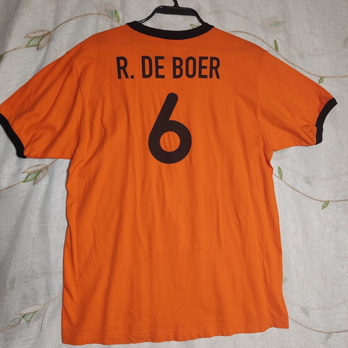 Nike KNVB Netherlands football jersey Ronald de Boer 6, orange