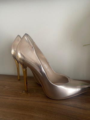 Γόβες Sante αφόρετες, χρώμα pink gold, τακούνι 10cm, μέγεθος 40
