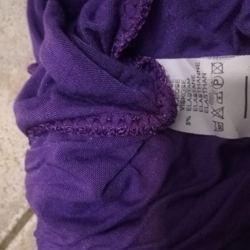 Women's blouse used M/L purple with rings on straps
