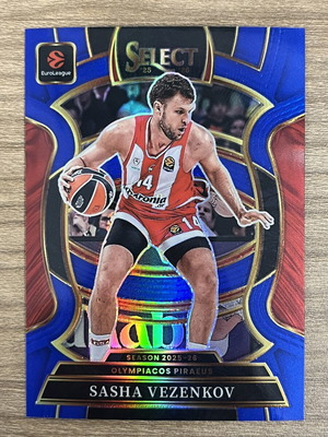 2025-26 Panini Select Euroleague Basketball Sasha Vezenkov Blue Silver Card like new