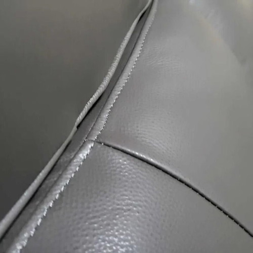 Gray leather two-seater sofa new, 100% genuine leather