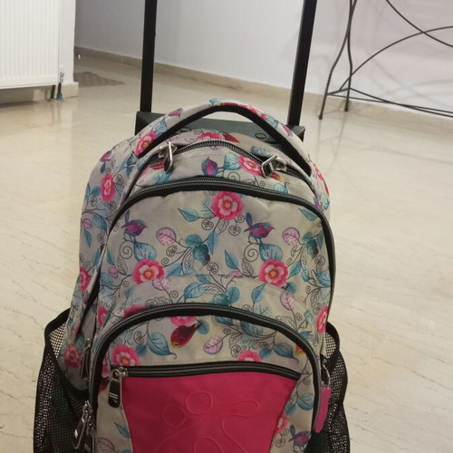School trolley bag like new for girls with handle and shoulder straps