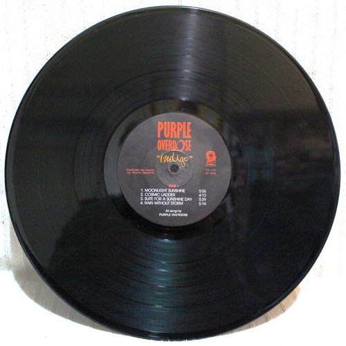 Purple Overdose–Indigo vinyl LP used, 1990 psychedelic rock album