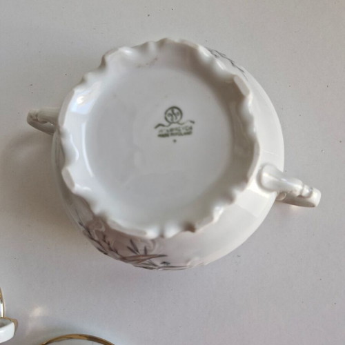 Walbrzych Poland collectible set, 3 pieces, cup, sugar bowl, teapot used