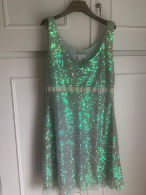 Altramoda dress with turquoise sequins like new, size M