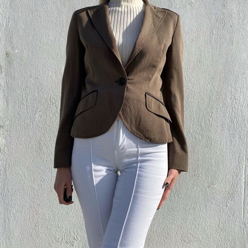 Max & Co jacket like new, brown with leather details
