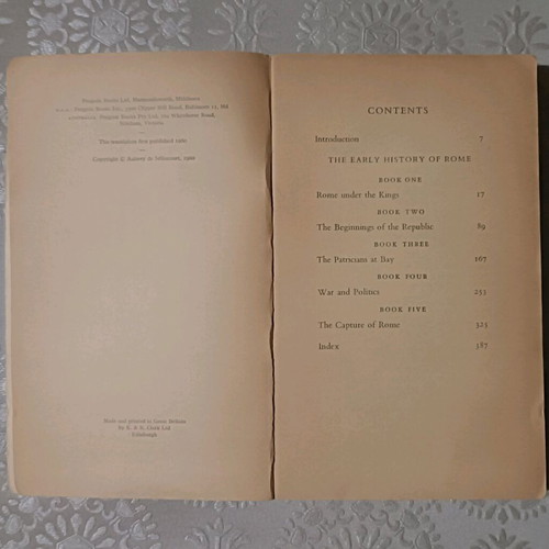 The Early History of Rome book used, English