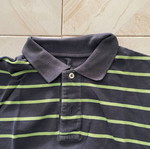 Poloshirt GAP used, small, dark blue with green stripes, cotton