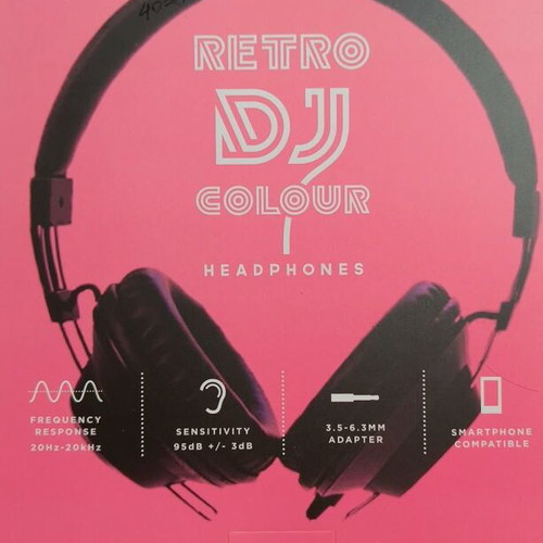Maxell Retro DJ Colour Headphones new, wired