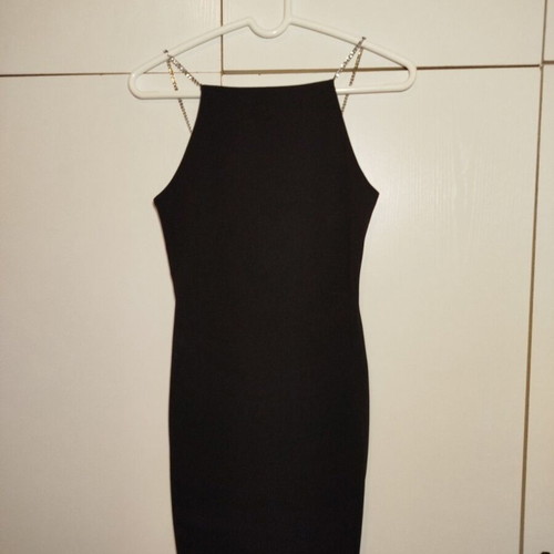 H&M dress new black with silver rhinestones, size S