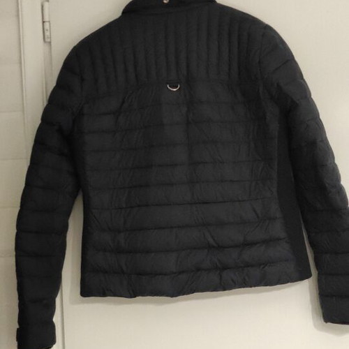 Zara puffy quilted jacket with down used, size L, dark blue
