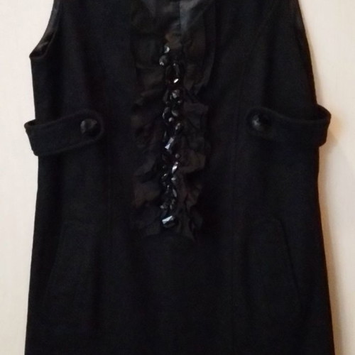 Short wool dress Yumi black, size Small