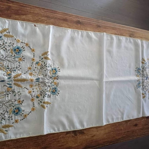 Handmade tsevres with handmade lace, slight wear