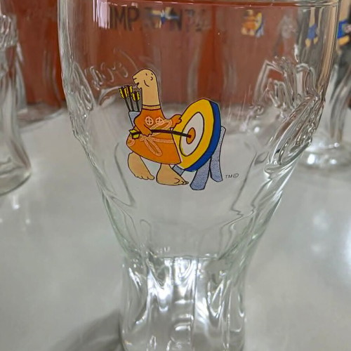 Coca Cola set of 6 collectible glasses Athens 2004 Olympics