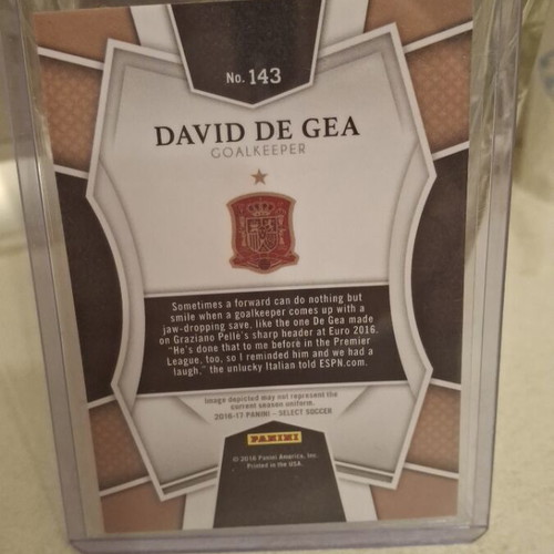 David de Gea Panini Select 2016 card