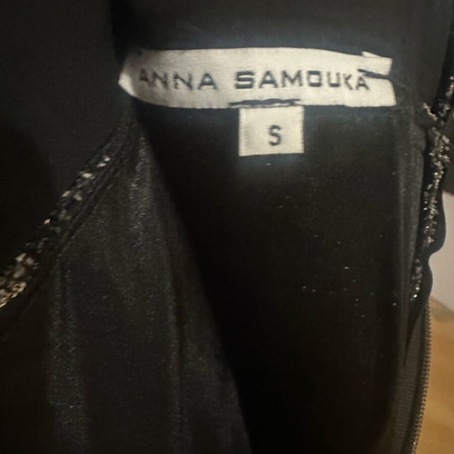 Anna Samouka set skirt with crop black cotton embroidered, like new