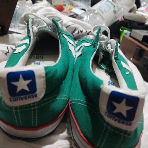 Converse All-Star casual shoes, green, US size 11, EU 45