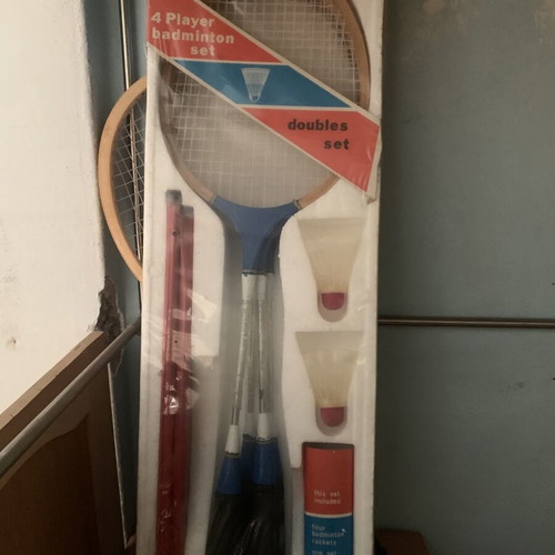 Badminton rackets vintage set of 4 new in packaging