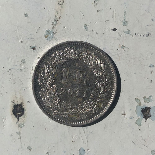 Switzerland 1 Franc 2011 Coin used