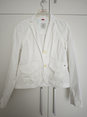 Esprit cotton jacket like new, slim fit, white, size S