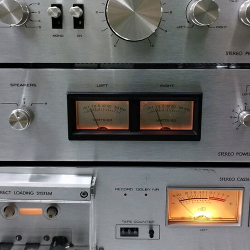 Toshiba SC 330+SY 330+ST 330+PC330 used, cassette deck needs service