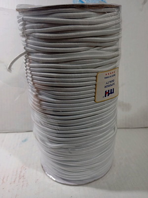 Sewing elastic white round 3mm thickness 100 meters new
