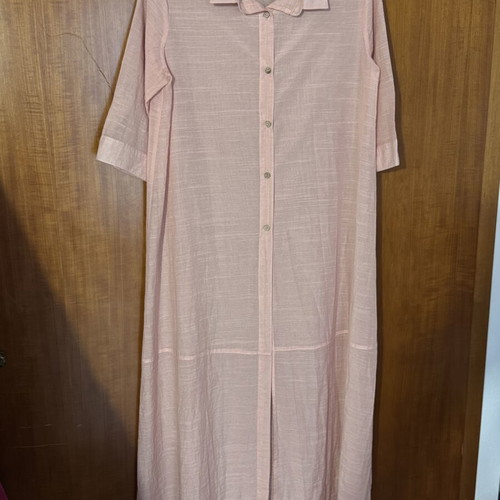 Doca Sheer Kaftan cover up size L like new, pink beige