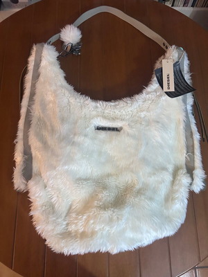 Diesel women's shoulder bag new, vintage Y2K faux fur style