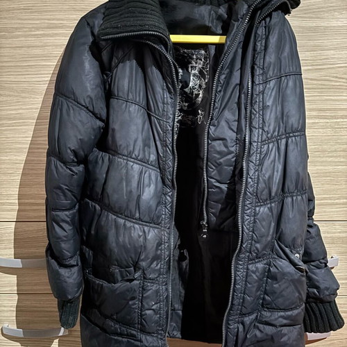 Women's long jacket used, size M, black Splendid