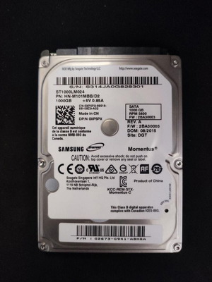 Samsung HDD 1TB μεταχειρισμένος, πλήρως λειτουργικός