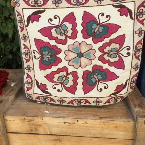 Tapisserie handmade vintage sofa pillow used