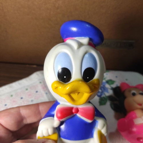 Set of 3 used ARCO Walt Disney (1984) baby figurines Donald, Minnie and Daisy Duck