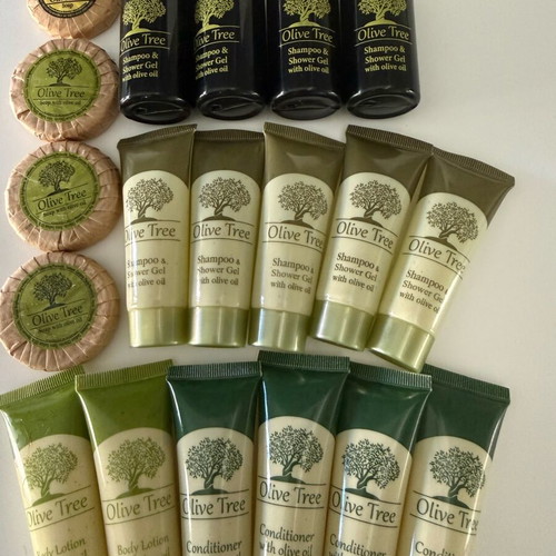 Olive Tree care set new with olive oil shampoo, soap, lotion, conditioner