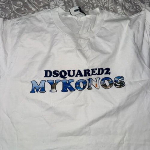 Long Tshirt Dsquared2 new, size M, white and blue