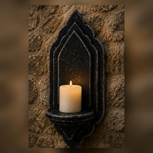 Gothic Handmade Wall Candle Holder Decorative Shelf