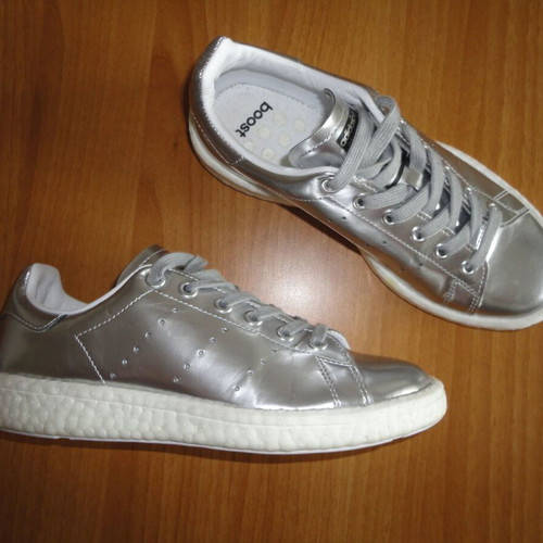 Adidas Stan Smith women's sneakers size 37 like new, silver