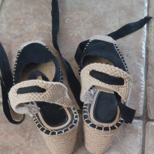 Zara platform shoes used, size 38, black and beige