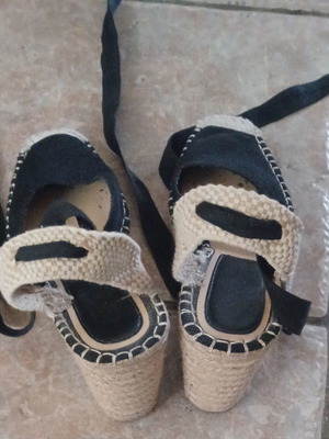 Zara platform shoes used, size 38, black and beige