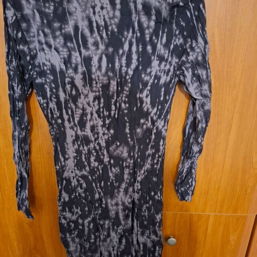 H&M shirt-style dress like new, gray and black, size S