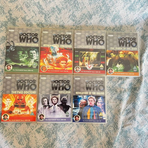 Doctor Who Colin Baker empty DVD cases set of 13 like new