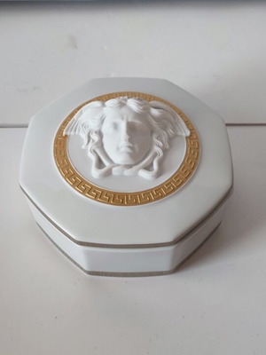 Rosenthal x Versace Gorgona porcelain bonbonniere box with lid