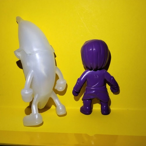 Stumble Guys Amethyst Nyx and Banana Guy figures used, pack of 2