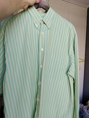 Vintage Satellite men's shirt M-L striped 100% cotton, like new